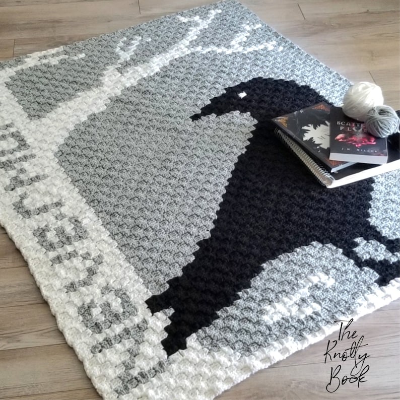 Crochet C2C blanket Pattern Nevermore Lapghan PDF instant download image 1