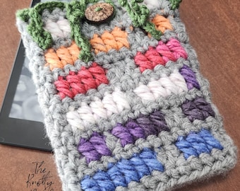 Patrón de funda de crochet para Kindle / Funda para librero / Descarga instantánea en PDF