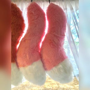 Premade Pink Fox / Wolf Fursuit Tail