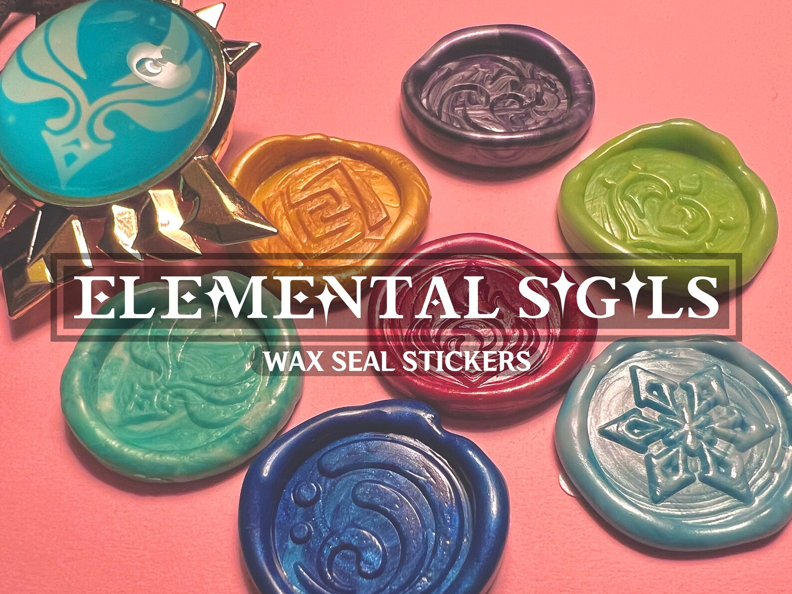 Genshin Elemental Sigils Wax Seal Stickers - Etsy