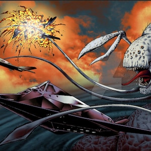 H.P. Lovecraft - Old One attacks F117 Stealth Fighters