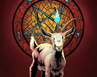 Baby Baphomet Print  11x17&quot;