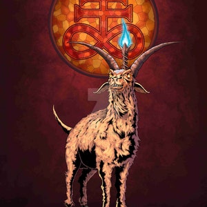 Adult Baphomet Print  11x17&quot;