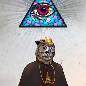 Sir Stolas the Demon Owl Print