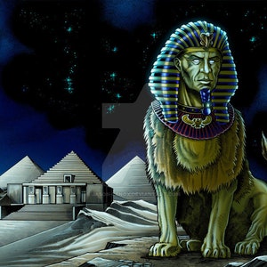 Sphinx ägyptische mythologische Kreatur Druck 11 x 17&quot;