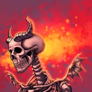 Skeleton Demon Print