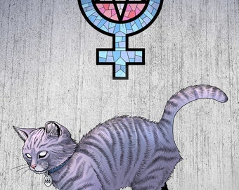 Devil Cat Six Print