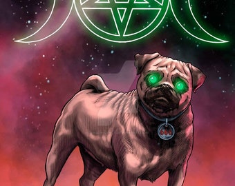 Satanic Pug Print
