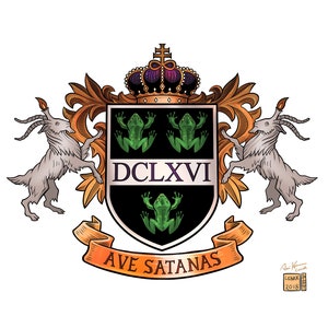 Satanic Coat of Arms Heraldry Print  11&quot;x17&quot;