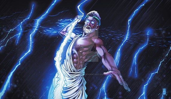 Zeus Greek God Mythology Print 11x17 Etsy