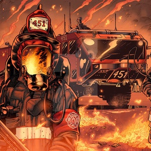 Fahrenheit 451 Color Print