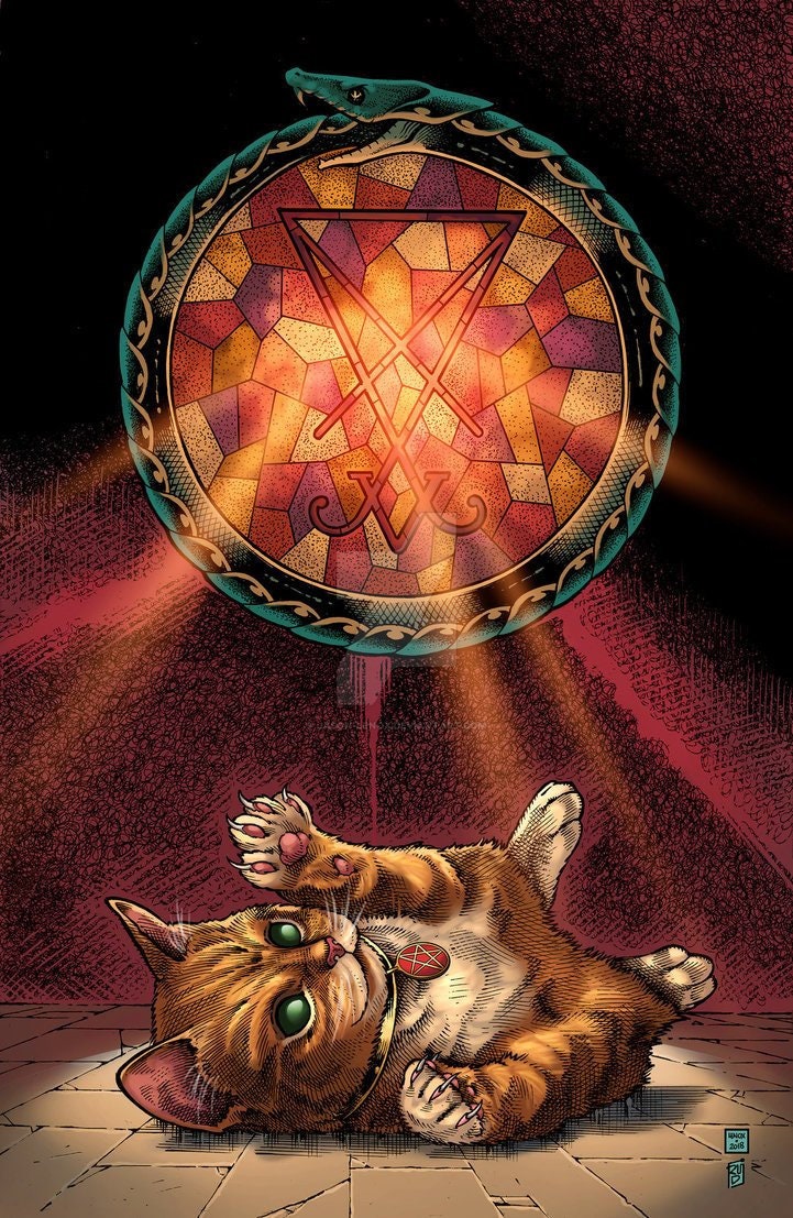 Devil Cat Two Print