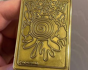 Gilded Poliwhirl Pin - Pokemon Enamel Pins - 1999 BK gold plated collectible - Hat Pin - One Holy Robot