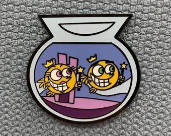 Ready, Cosmo? Ready, Wanda! - Fairly Odd Parents Lapel Pin - Enamel Pins - One Holy Robot!