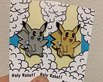 Toon Town Pikachu Enamel Pin - Pokemon Lapel Pins - Holy Robot