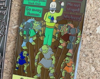 A Series of Quests - #7 Goblin Diplomacy - OSRS Pins - RuneScape Hat Pin - Old School RuneScape - One Holy Robot