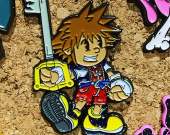 Toon Town Sora Enamel Pin - Kingdom Hearts Lapel Pins - Holy Robot