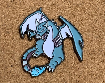 Charkath - Vorkizard - Vorkath & Charizard Mashup Enamel Pin - RuneScape Lapel Pins - Holy Robot