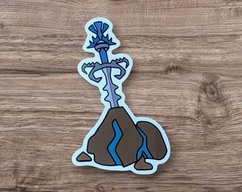 RuneScape Sticker - Car Decal - OSRS Old School RuneScape - Sword In The Stone - AGS - One Holy Robot