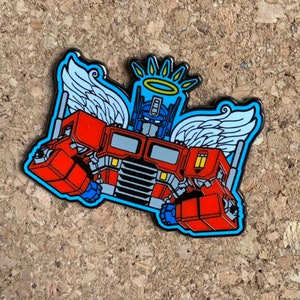 Holy Optimus ! - Holy Robot Enamel Pins - Optimus Prime Hat Pin - Lapel Pin - Transformers