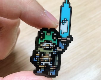Frog wielding the Masamune - Chrono Trigger Sprite Enamel Pin - SNES 8 bit Lapel Pin - One Holy Robot