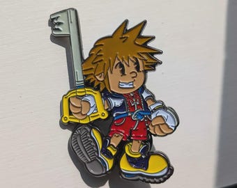 Toon Town Sora Enamel Pin - Kingdom Hearts Lapel Pins - Holy Robot