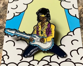 Immortal Musicians - Jimi Hendrix enamel pin - Electric Guitar - Lapel Pins - Holy Robot
