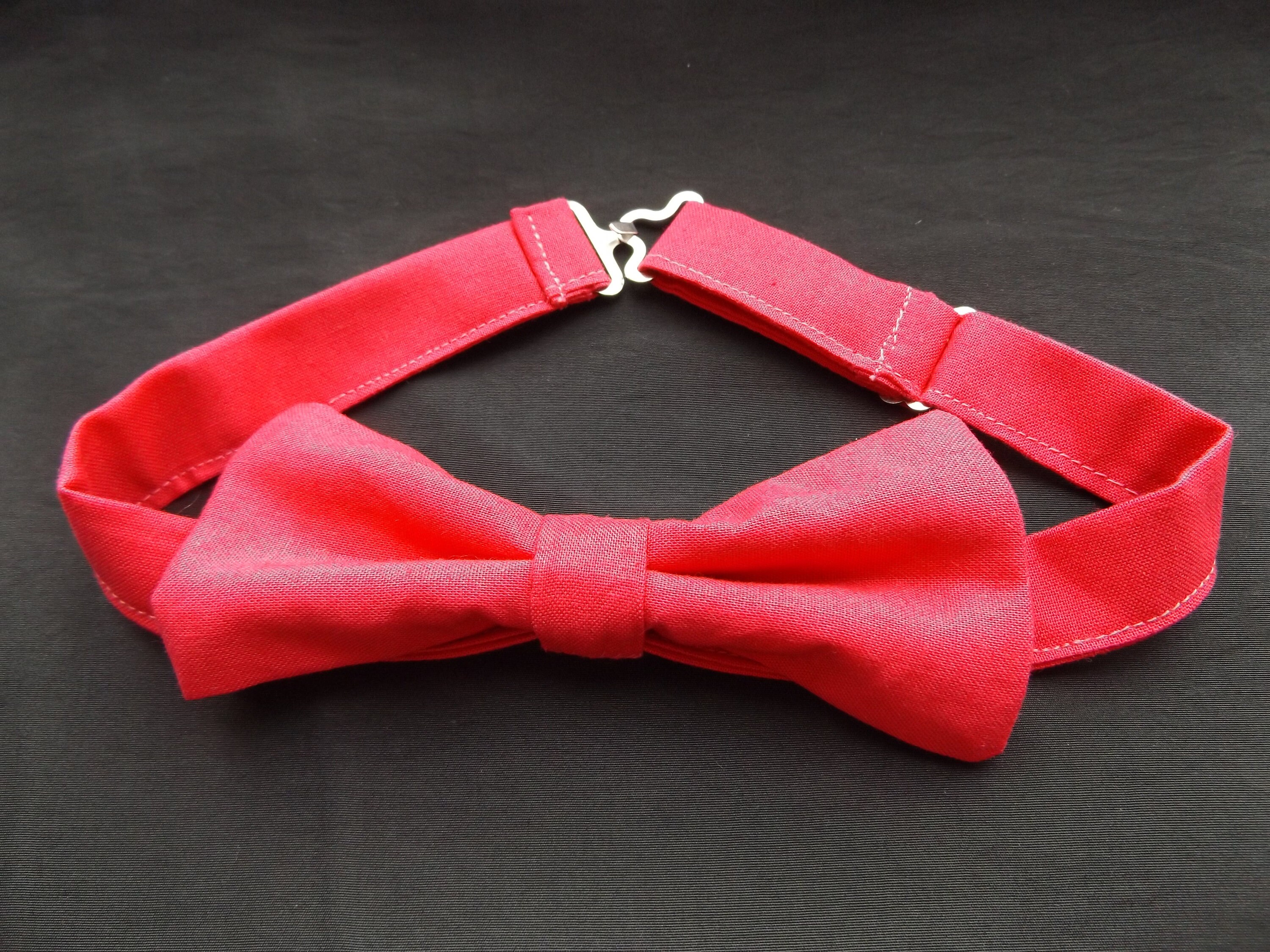 Handmade Adjustable Bow Tie Fuschia Pink. - Etsy UK