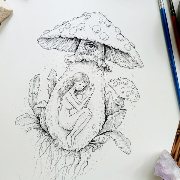Funghi Soul - printable colouring page