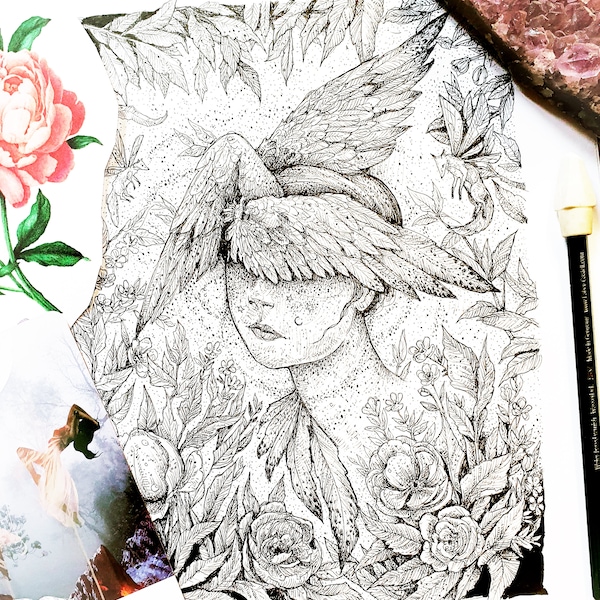 Amazing Possibilities - A4 digital Coloring Page by Karolina Kubikowska