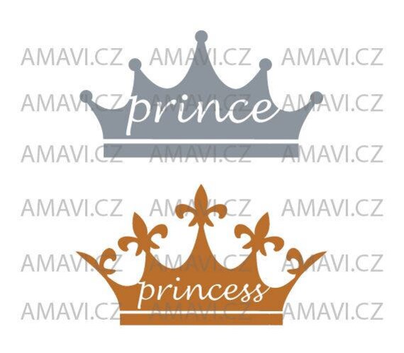 Download Crown Prince And Princess Svg Dxf File Instant Download Etsy
