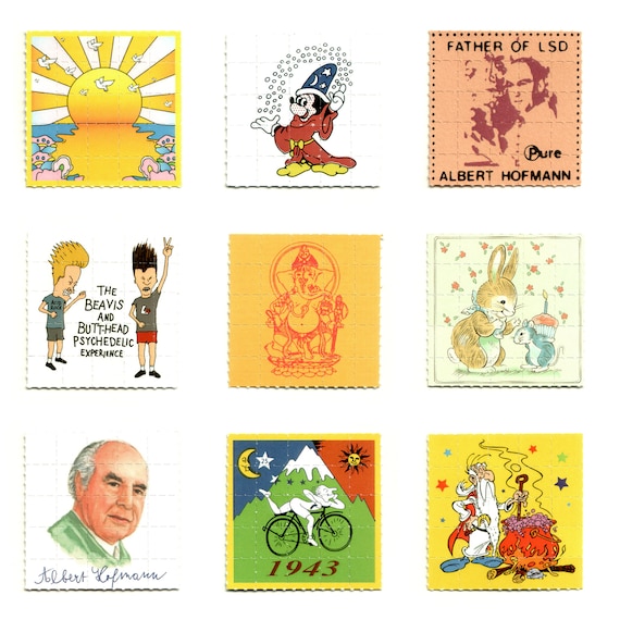 Pappemagnet Bicycle Day 1943 Albert Hofmann LSD Vintage Magnet