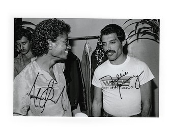 Freddie Mercury Queen Michael Jackson Autograph photo Autograph photo