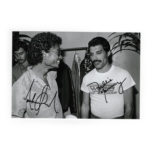 Freddie Mercury Queen Michael Jackson Autograph photo Autograph photo