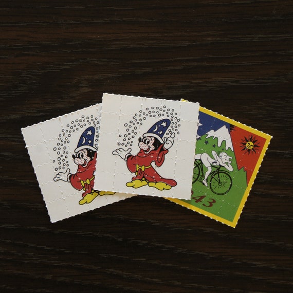 Bunny Cute Rarity Blotter Art Very Rare Unikat Print Pappemagnet 5x5cm