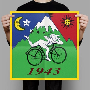 Bicycle Day 1943 Albert Hofmann LSD Hofmann's Bike Blotter Art Print Quality image 5
