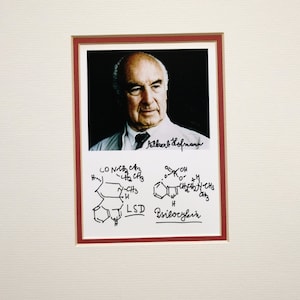 Albert Hofmann autograph repro autograph photo LSD psilocybin formula image 2