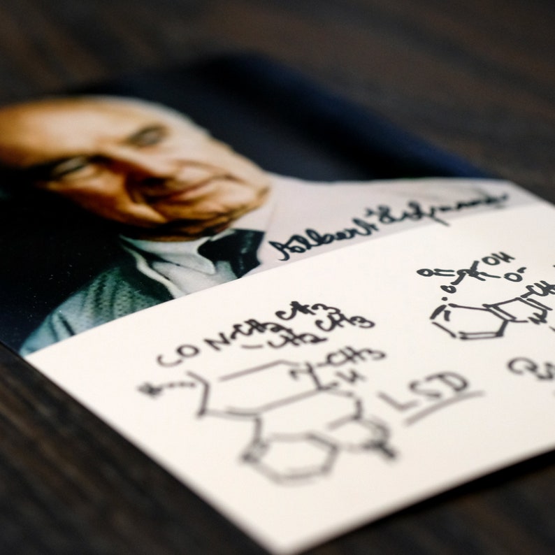 Albert Hofmann autograph repro autograph photo LSD psilocybin formula image 7