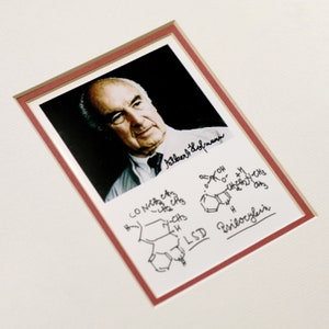 Albert Hofmann autograph repro autograph photo LSD psilocybin formula image 4