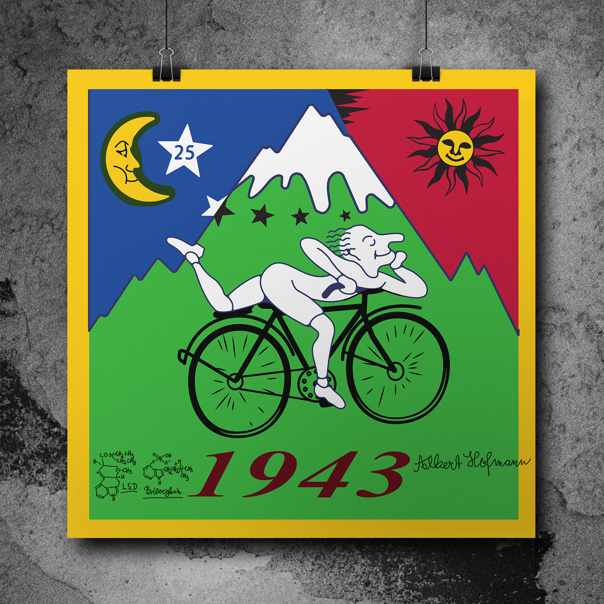 自転車の日 1943 アルバート・ホフマン直筆サイン入り LSD シロシビン