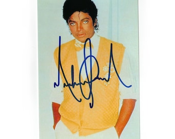 Michael Jackson blue Autogram photo Autograph photo