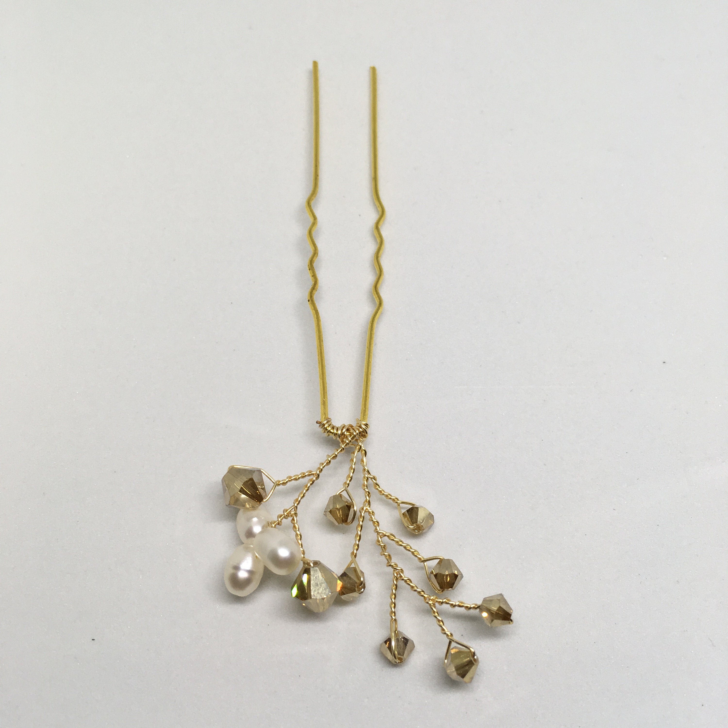 THE KNOT PIN Crystal and Pearl Decorative Hair Pins Etsy