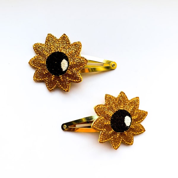 Sunflower Hair Clips