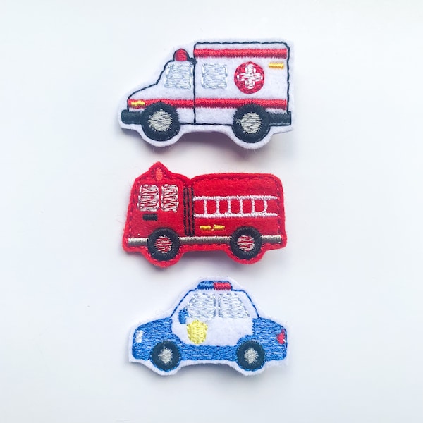 Emergency Vehicles Hair Clips