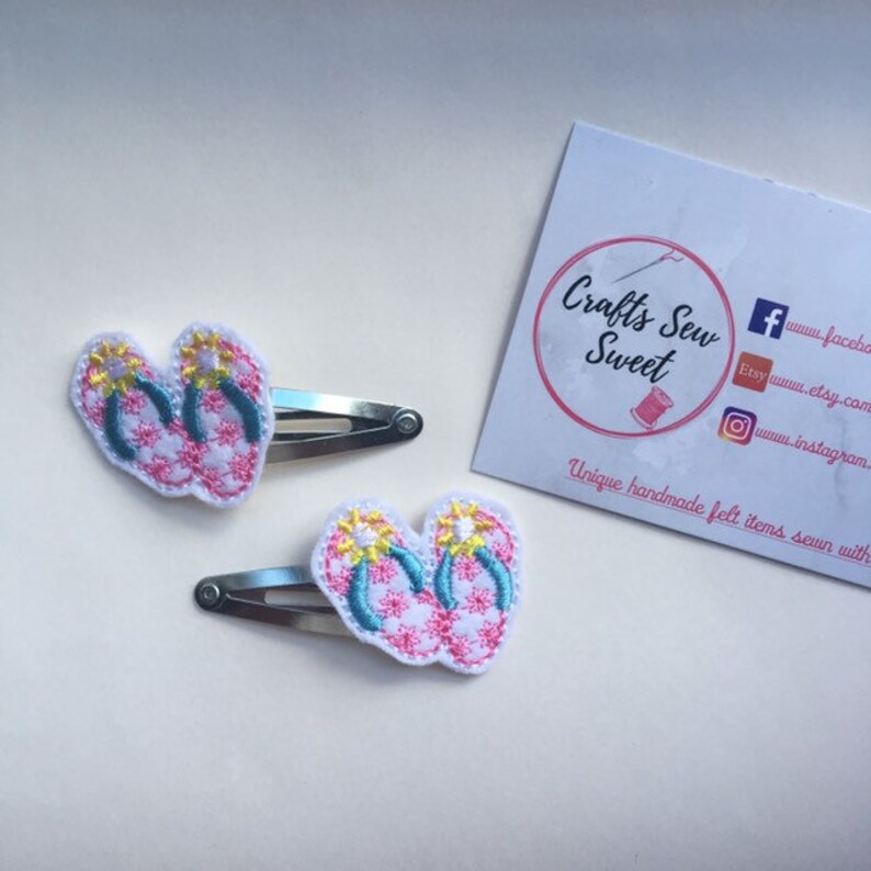 Flip Flop Hair Clips Etsy