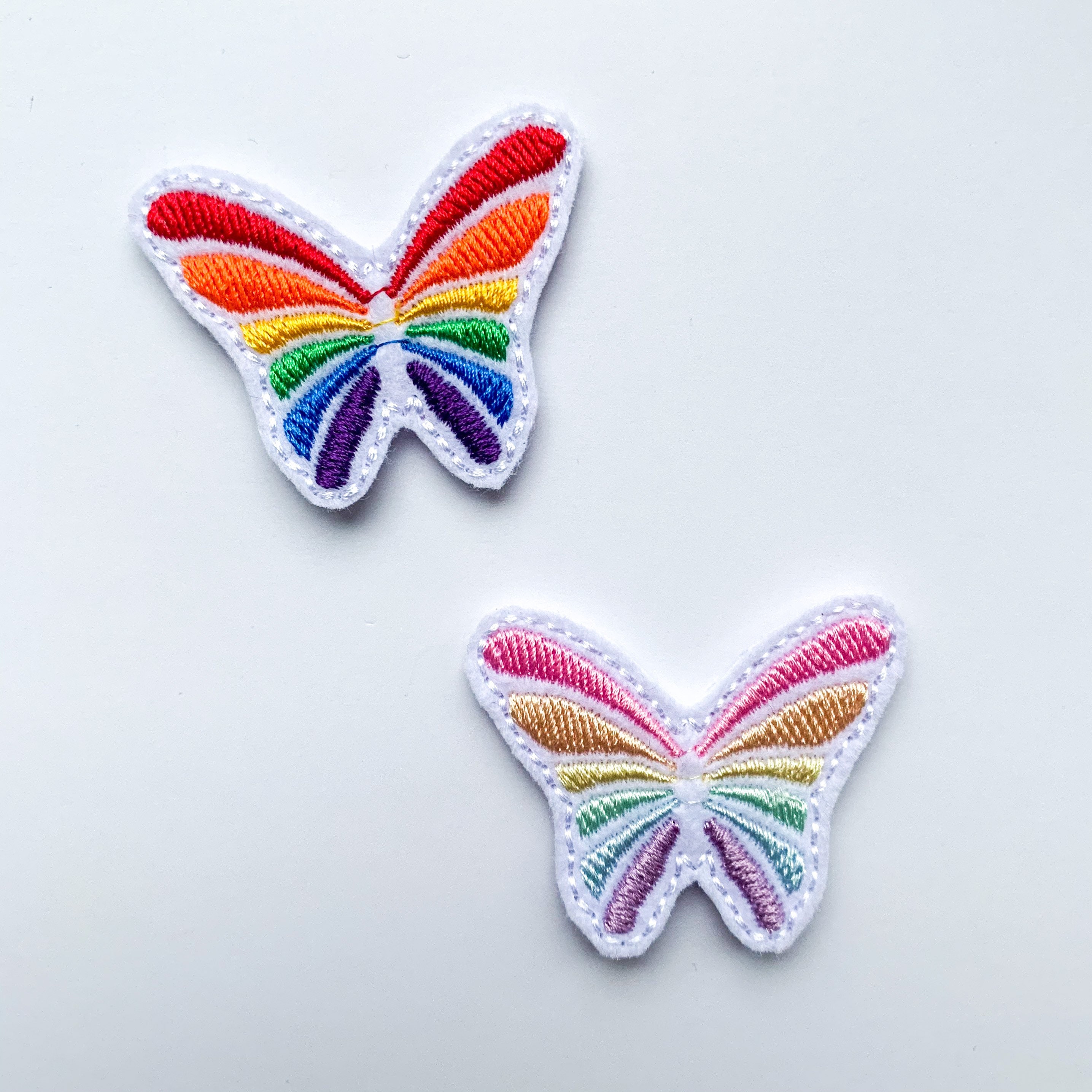 Pastel Rainbow Butterfly Hair Clips Etsy