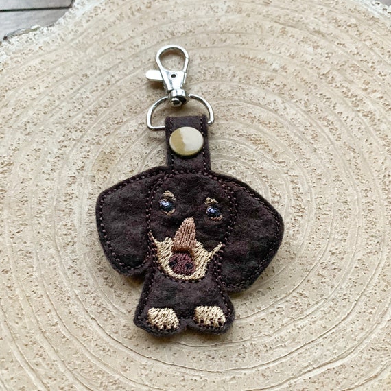 Portachiavi Bassotto In Pelle - Ciondolo Carino Per Amanti Degli Animali, Idea Regalo Originale - Foto 2