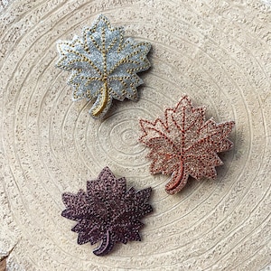Autumn Maple Leaf Hair Clips