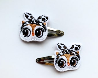 Sassy Owl Hair Clips