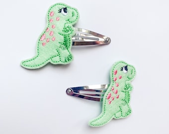 Grüne T-Rex Dinosaurier Haarspangen